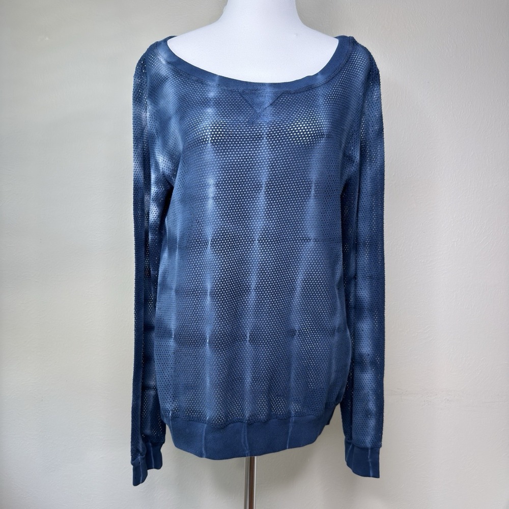 Michael Stars One Size Jersey Fishnet Mesh Layer Comfort Tie Dye Beachy Vacation